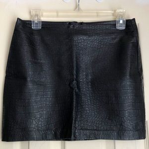 H&M Leather Snakeskin Skirt